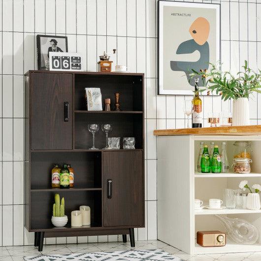 Sideboard Storage Cabinet with Door Shelf-Espresso at Set Shop and Smile
