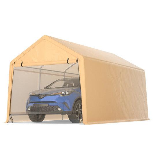 9 x 17 Feet Heavy Duty Carport Canopy-Yellow at Set Shop and Smile