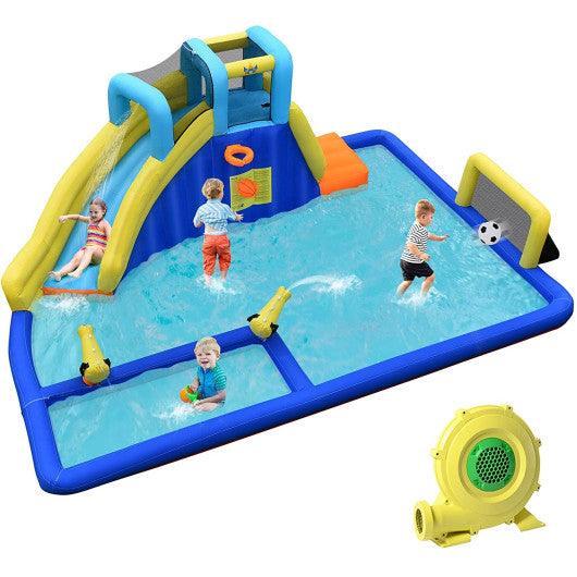 6-in-1 Inflatable Water Slides with Blower for Kids at Set Shop and Smile