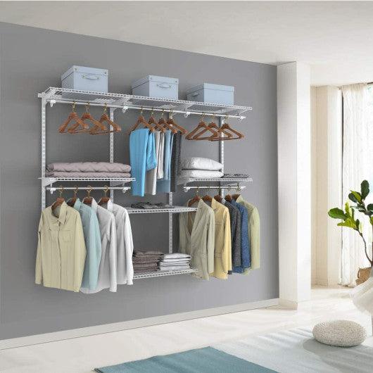 Adjustable Wall Mounted Closet Rack System with Shelf at Set Shop and Smile