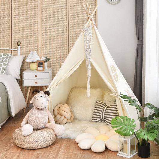 Foldable Kids Canvas Teepee Play Tent at Set Shop and Smile