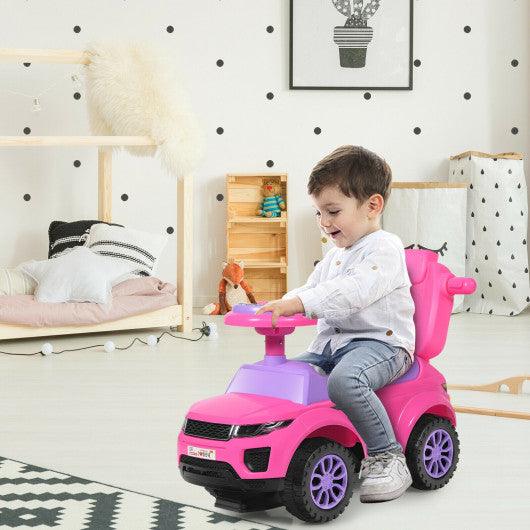 Honey Joy 3 in 1 Ride on Push Car Toddler Stroller Sliding Car with Music-Pink at Set Shop and Smile