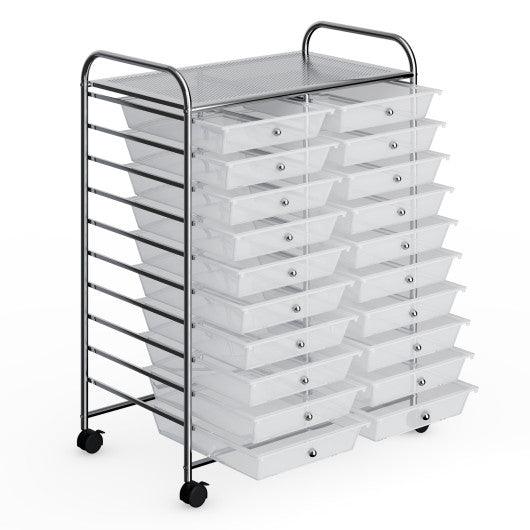 10 Drawer Rolling Storage Cart Organizer-Clear at Set Shop and Smile