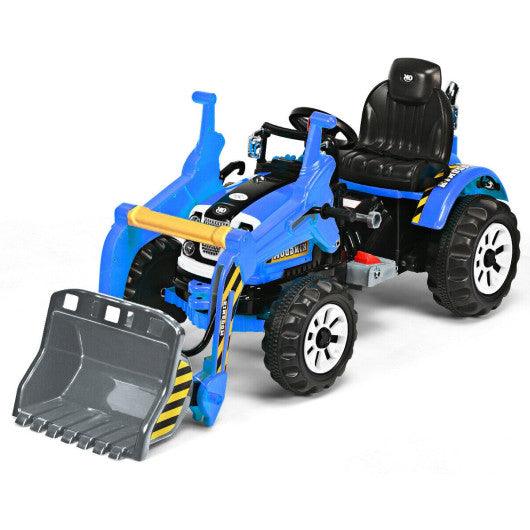 12 V Battery Powered Kids Ride on Dumper Truck-Blue at Set Shop and Smile