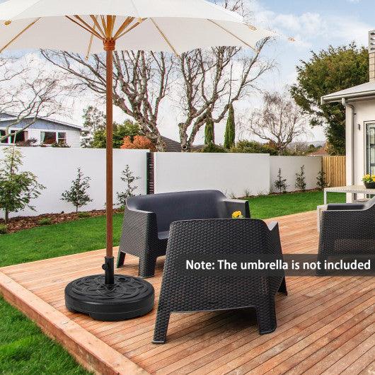 22 Inch Fillable Heavy-Duty Round Patio Umbrella Base Stand at Set Shop and Smile