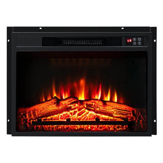 18/23 Inch Electric Fireplace Inserted with Adjustable LED Flame-22.5 inches at Set Shop and Smile