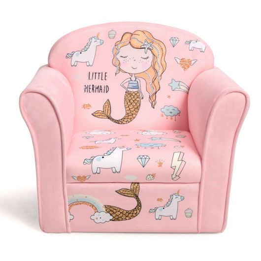 Kids Mermaid Armrest Couch Upholstered Sofa at Set Shop and Smile