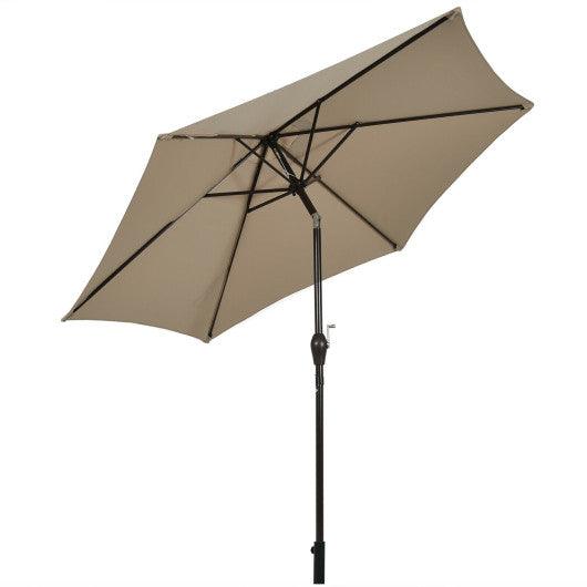 9' Half Round Patio Umbrella Sunshade without Weight Base at Set Shop and Smile