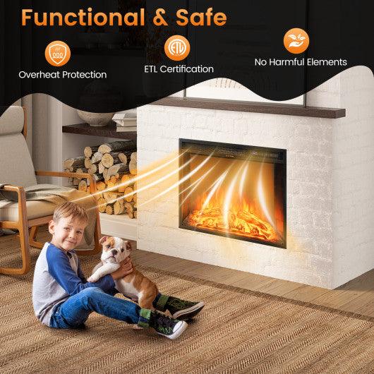 26 Inch Recessed Electric Fireplace with Adjustable Flame Brightness at Set Shop and Smile
