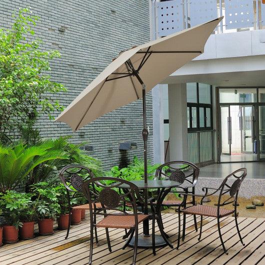 9' Half Round Patio Umbrella Sunshade without Weight Base at Set Shop and Smile