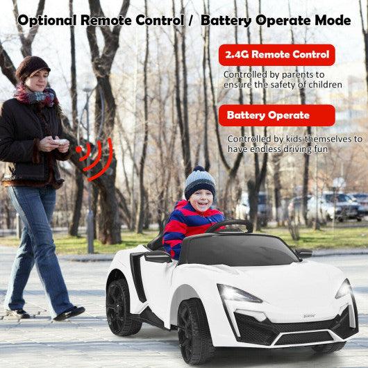 12V 2.4G RC Electric Vehicle with Lights-White at Set Shop and Smile