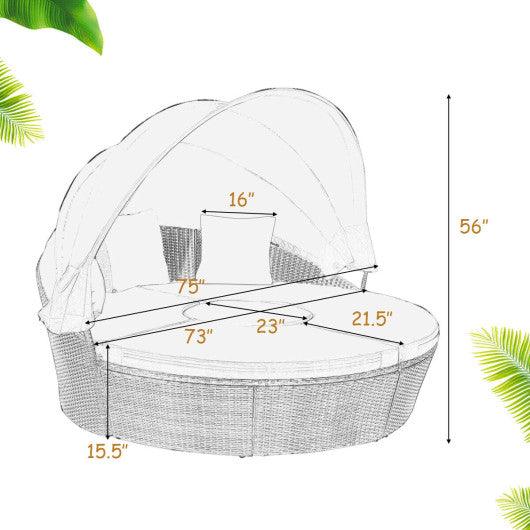 Outdoor Daybed with Retractable Canopy at Set Shop and Smile