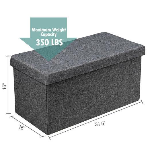 31.5 Inch Fabric Foldable Storage with Removable Storage Bin-Dark Gray at Set Shop and Smile