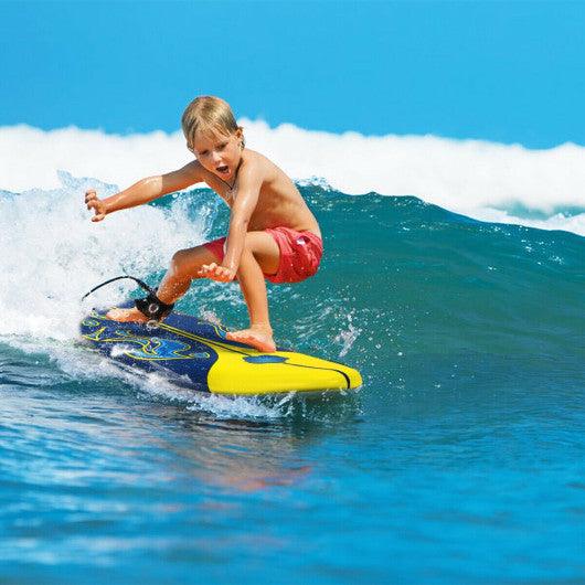 6 Feet Surfboard with 3 Detachable Fins-Yellow at Set Shop and Smile