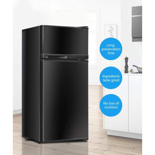 2 Doors Cold-rolled Sheet Compact Refrigerator-Black at Set Shop and Smile