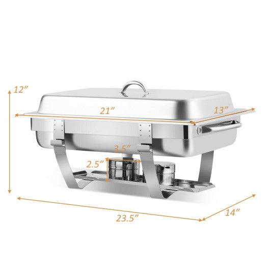 2 Packs Stainless Steel Full-Size Chafing Dish at Set Shop and Smile