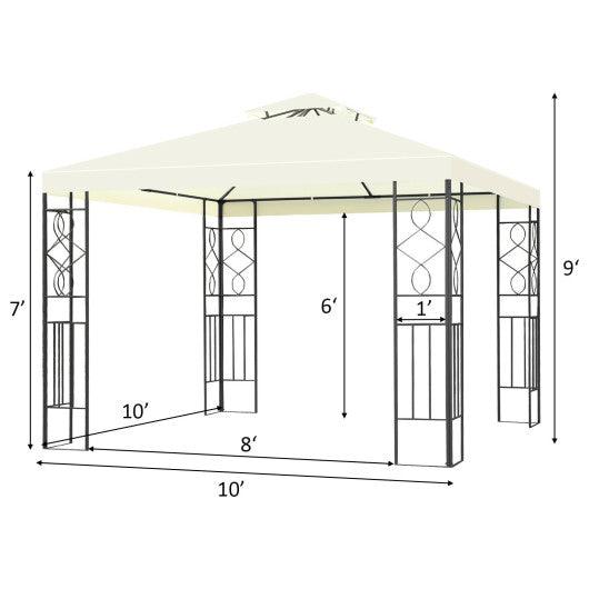 2 Tiers 10 x 10 Feet Patio Gazebo Canopy Tent at Set Shop and Smile