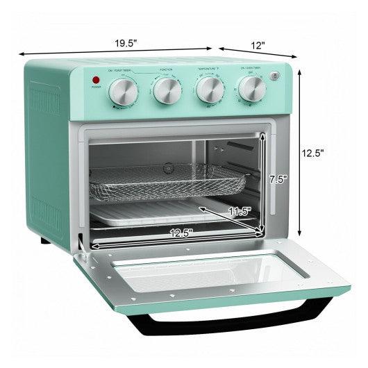 19 Qt Dehydrate Convection Air Fryer Toaster Oven with 5 Accessories-Green at Set Shop and Smile