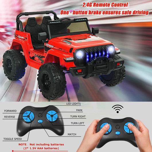 12V Kids Ride-on Jeep Car with 2.4 G Remote Control-Red at Set Shop and Smile