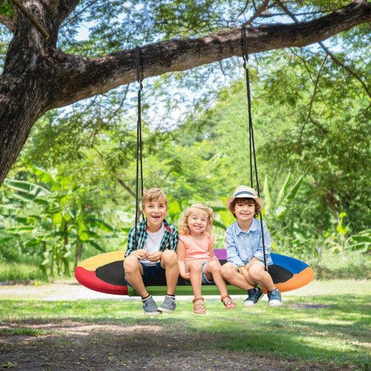 60 Inch Saucer Surf Outdoor Adjustable Swing Set-Colorful at Set Shop and Smile