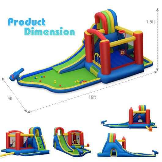 Inflatable Kid Bounce House Castle with Blower at Set Shop and Smile