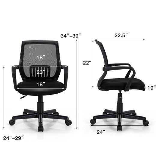 Mid-Back Mesh Height Adjustable Executive Chair with Lumbar Support at Set Shop and Smile