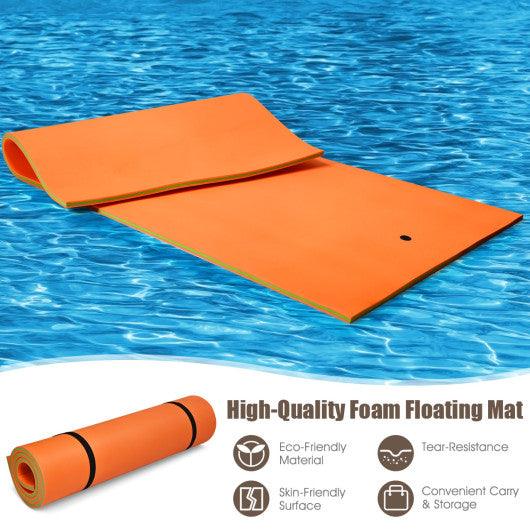12 x 6 Feet 3 Layer Floating Water Pad-Orange at Set Shop and Smile