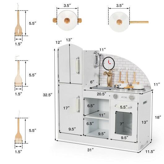 Kids Kitchen Playset Pretend Play Cooking Set with Vivid Faucet and Telephone at Set Shop and Smile