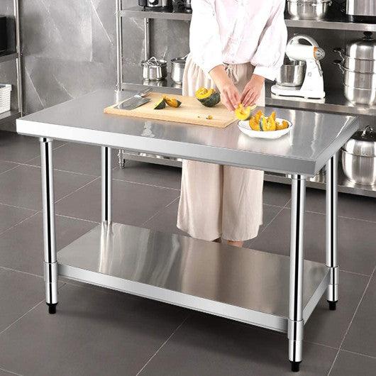 24 x 36 Inch Stainless Steel Commercial Kitchen Food Prep Table at Set Shop and Smile