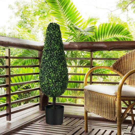 2 Pack 3 Feet Artificial Tower UV Resistant Indoor Outdoor Topiary Tree at Set Shop and Smile