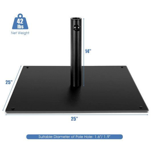 42 LBS Weighted 25 Inch Square Patio Umbrella Base at Set Shop and Smile