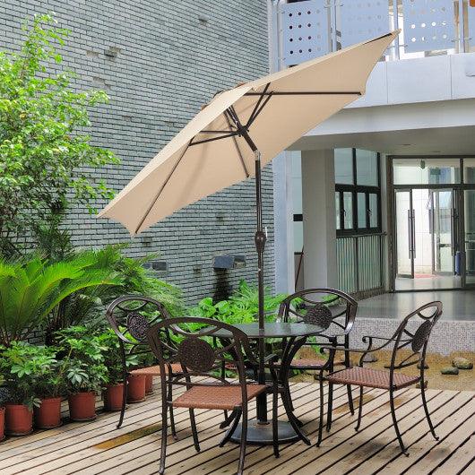10 Feet Outdoor Patio Umbrella with Tilt Adjustment and Crank-beige at Set Shop and Smile
