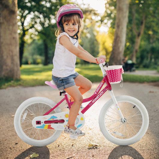 Kids Bicycle 18 Inch Toddler and Kids Bike with Training Wheels for 6-8 Year Old Kids-Pink at Set Shop and Smile