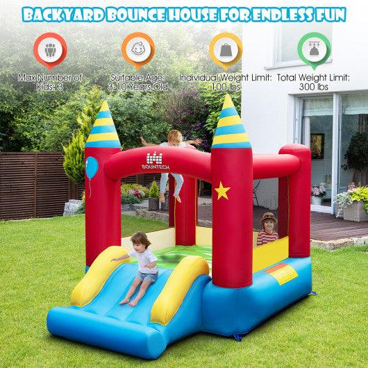 Inflatable Kids Bounce Castle with 480W Blower at Set Shop and Smile