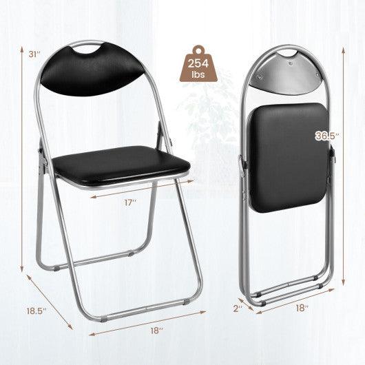 2/4/6 Pieces Portable Folding Dining Chairs Set with Carrying Handles-Set of 2 at Set Shop and Smile