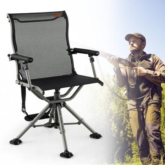 360 Degree Silent Swivel Hunting Chair-Black at Set Shop and Smile