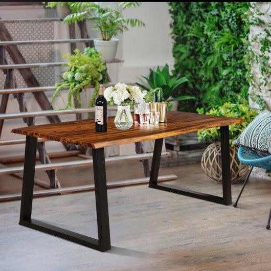 Rectangular Acacia Wood Dining Table at Set Shop and Smile