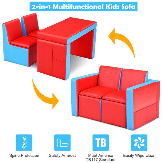 Multi-functional Kids Sofa Table Chair Set at Set Shop and Smile