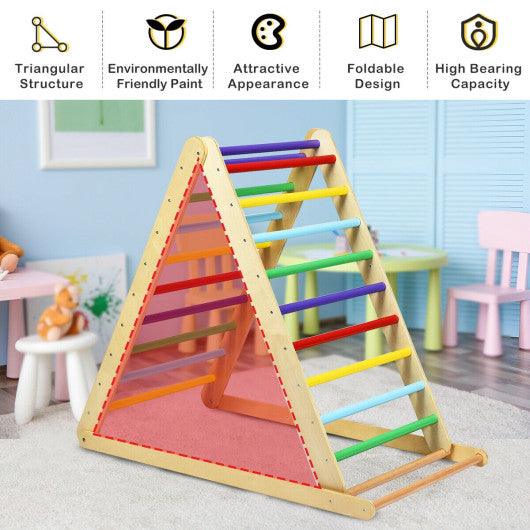 Foldable Wooden Climbing Triangle Indoor Home Climber Ladder at Set Shop and Smile