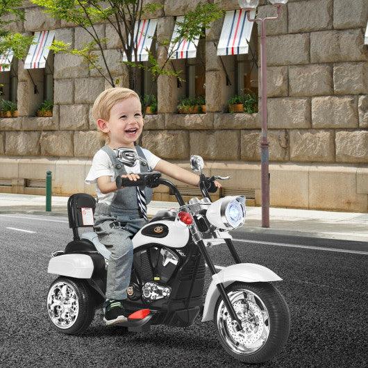 6V 3 Wheel Kids Motorcycle-White at Set Shop and Smile