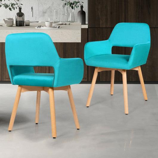 Set of 2 Modern Accent Armchairs-Blue at Set Shop and Smile