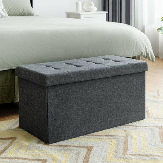 31.5 Inch Fabric Foldable Storage with Removable Storage Bin-Dark Gray at Set Shop and Smile