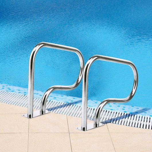 Stainless Steel Swimming Pool Hand Rail with Base Plate at Set Shop and Smile