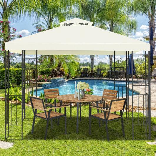 2 Tiers 10 x 10 Feet Patio Gazebo Canopy Tent at Set Shop and Smile