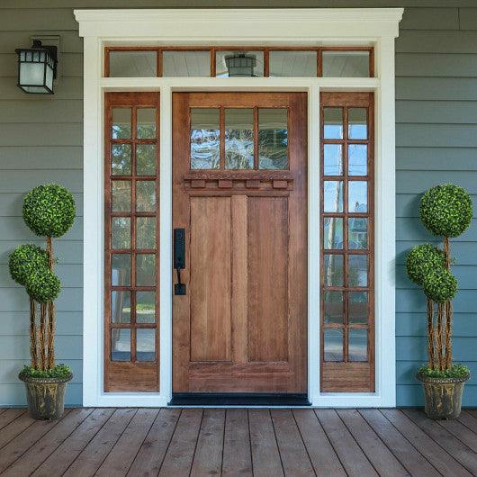 4 Feet Artificial UV Resistant Topiary Triple Ball Tree Plant at Set Shop and Smile