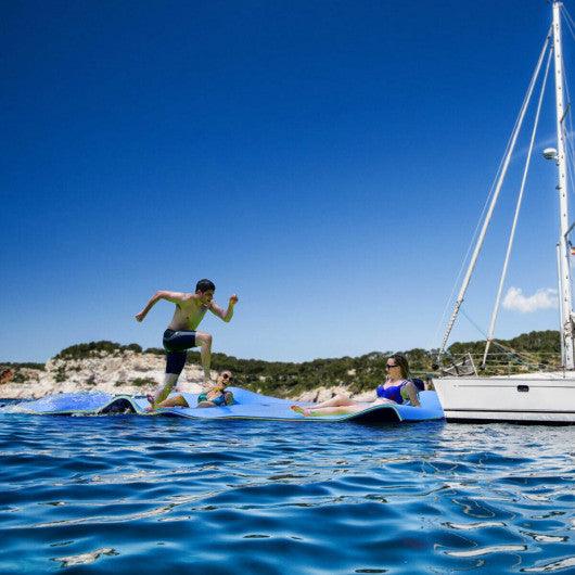 12 x 6 Feet 3 Layer Floating Water Pad-Blue at Set Shop and Smile