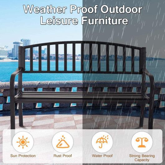 50 Inch Patio Garden Bench Loveseats for Outdoor at Set Shop and Smile