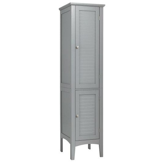 Freestanding Bathroom Storage Cabinet for Kitchen and Living Room-Gray at Set Shop and Smile