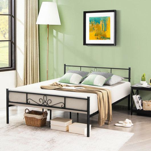 Twin/Full/Queen Size Metal Bed Frame with Headboard and Footboard-Queen Size at Set Shop and Smile