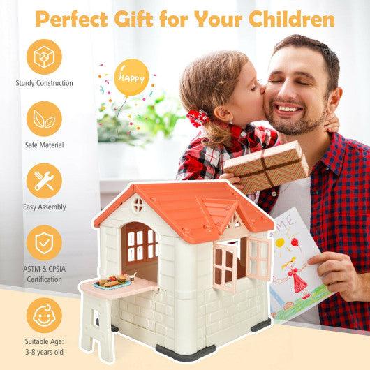 Kid’s Playhouse Pretend Toy House For Boys and Girls 7 Pieces Toy Set-Pink at Set Shop and Smile